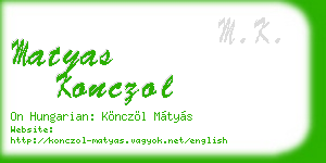 matyas konczol business card